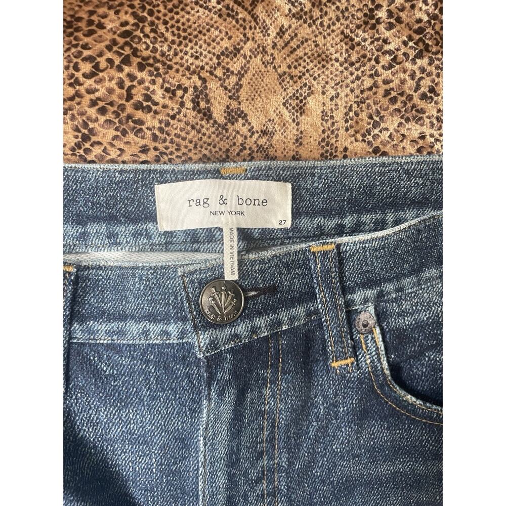 Rag And Bone Miramar Sophie Wide Leg Cotton Printed Denim Size 27 Venice Wash - Picture 3 of 4